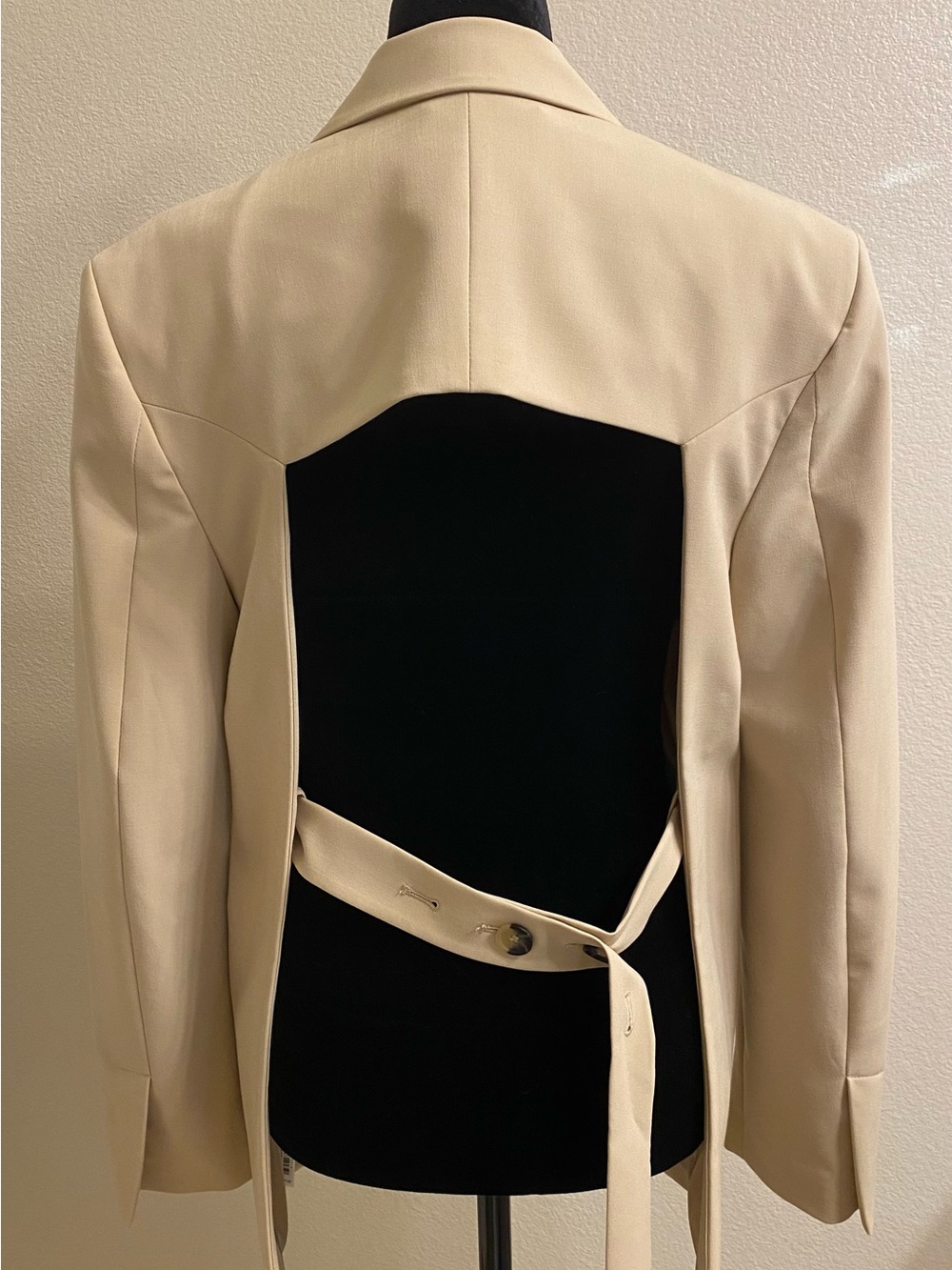 Zara Open-Back Tan Blazer